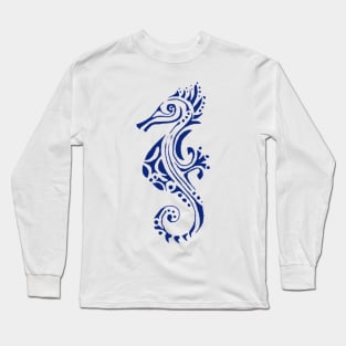 Marine seahorse tattoo Long Sleeve T-Shirt